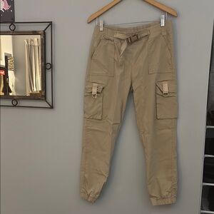 Tan Cargo Joggers